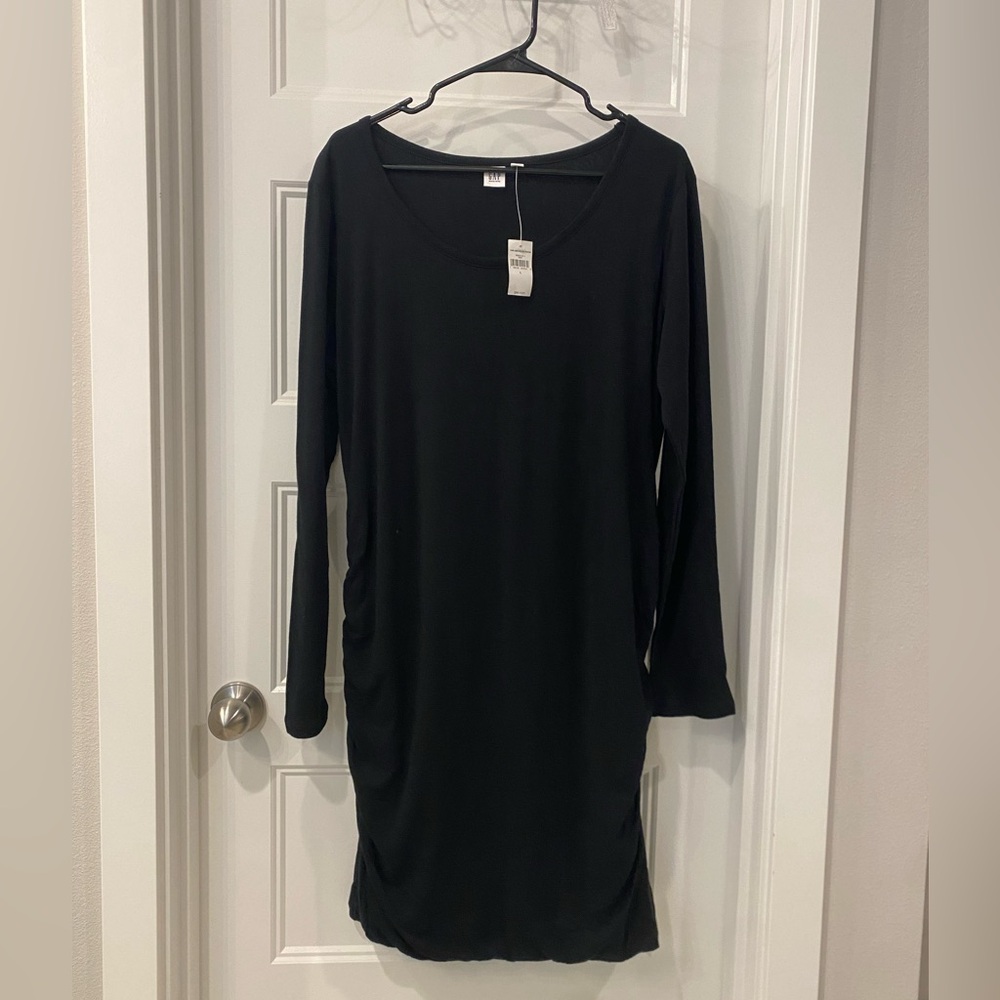 GAP Maternity Classic Black Long Sleeve Dress